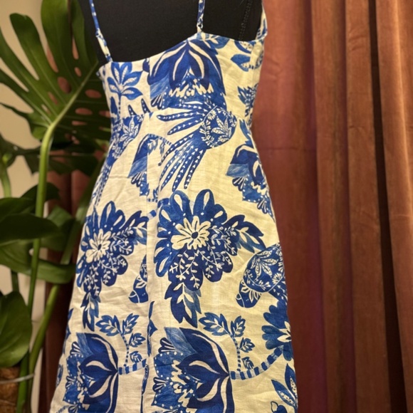 Farm Rio Off-White Floral Birds Euroflax™ Mini Dress - Picture 4 of 9